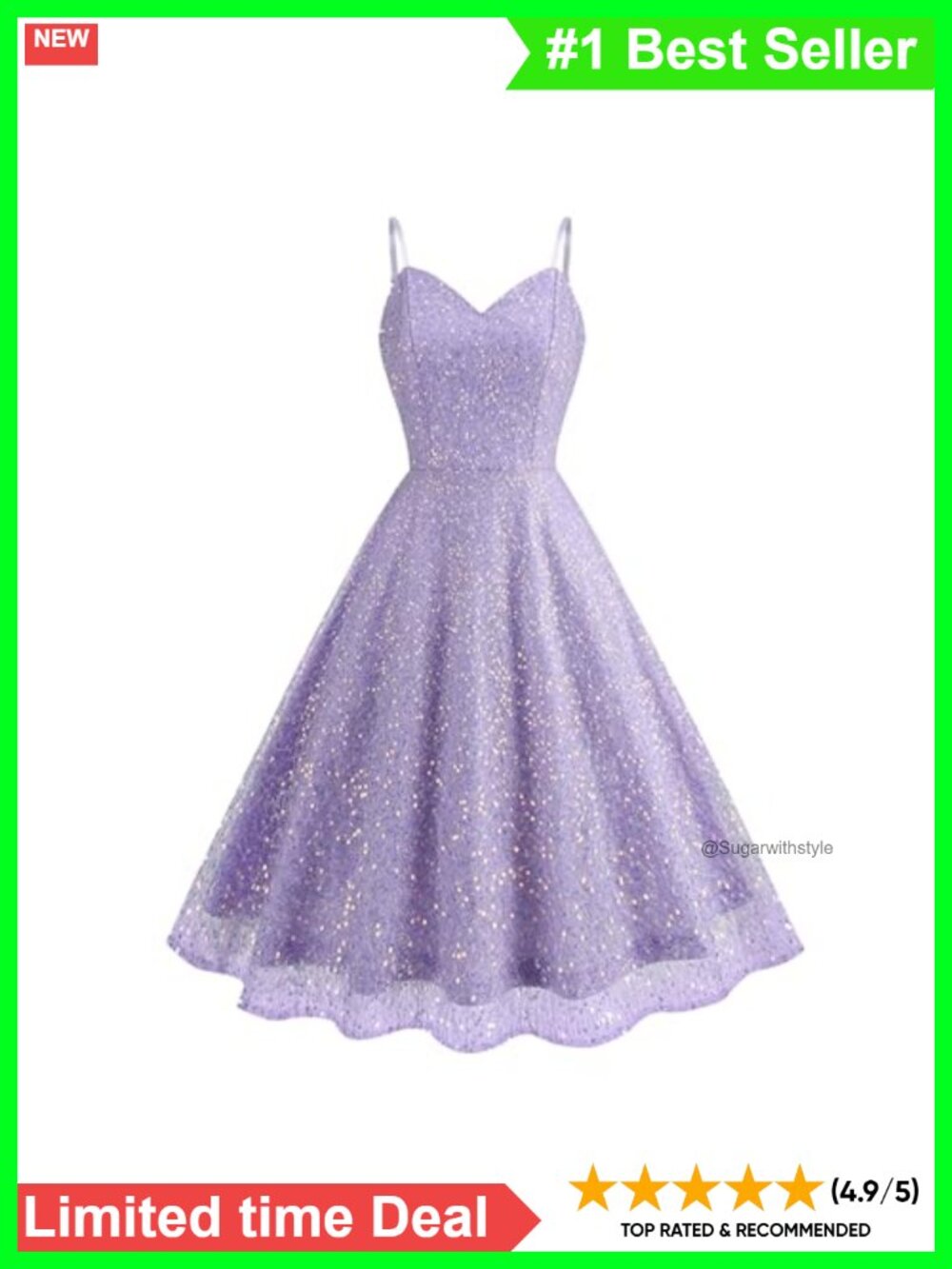 Sequin Spaghetti Strap Party Dress Sparkly Homecoming Cocktail Mini